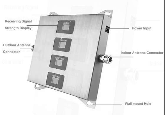 acheter Répétiteur CDMA GSM WCDMA DCS 2G 3G 4G Signal Booster 850 900 1800 2100 Mhz Répétiteur de réseau mobile à quatre bandes fabrication en ligne