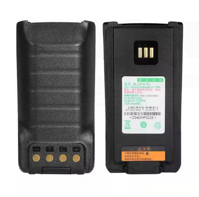 Batterie BL2415Ex Batterie radio rechargeable bidirectionnelle de type Li-ion intrinsèquement sûre Batterie au lithium résistante aux explosions