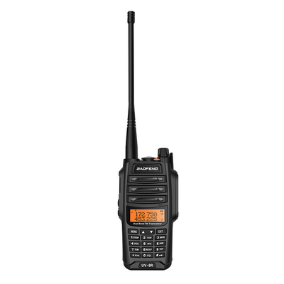 UV-9R UV à double bande étanche à l'eau et à la poussière Black Outdoor Walkie Talkie
