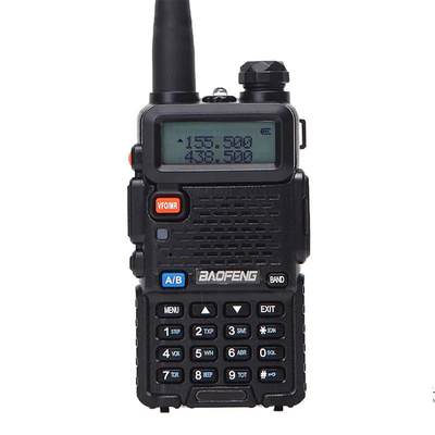 Radio numérique à deux voies Baofeng UV-5RX Tri-band 5 watts sans fil à longue portée professionnel Transmetteur à main noir