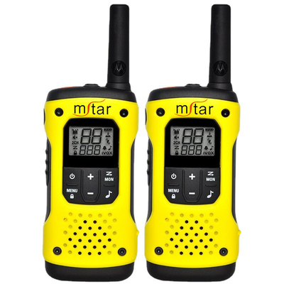 Motorola T92 Radio à deux voies portable à terminal jaune Walkie Talkie pour les besoins