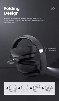 Accessoires d'écouteurs à tête haute pour la radiodiffusion bidirectionnelle annulation dynamique du bruit écouteurs sans fil connexion sans fil et filaire avec principe de vocalisation dynamique