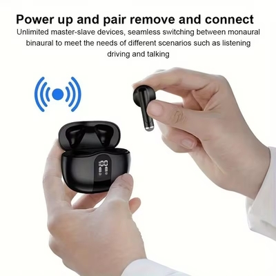 Accessoires pour écouteurs TWS pour affichage radio numérique bidirectionnel Écouteurs sans fil Annulation du bruit avec indicateur de batterie