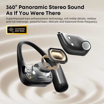Écouteur et microphone Bluetooth V5.4 Écouteur et microphone standard Facteur de forme à oreille ouverte pour Mp3 / téléphone portable / PC Compatibilité
