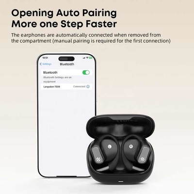 Écouteur et microphone Écouteur et microphone à oreille ouverte avec batterie de 500 mAh et indicateur de batterie LED